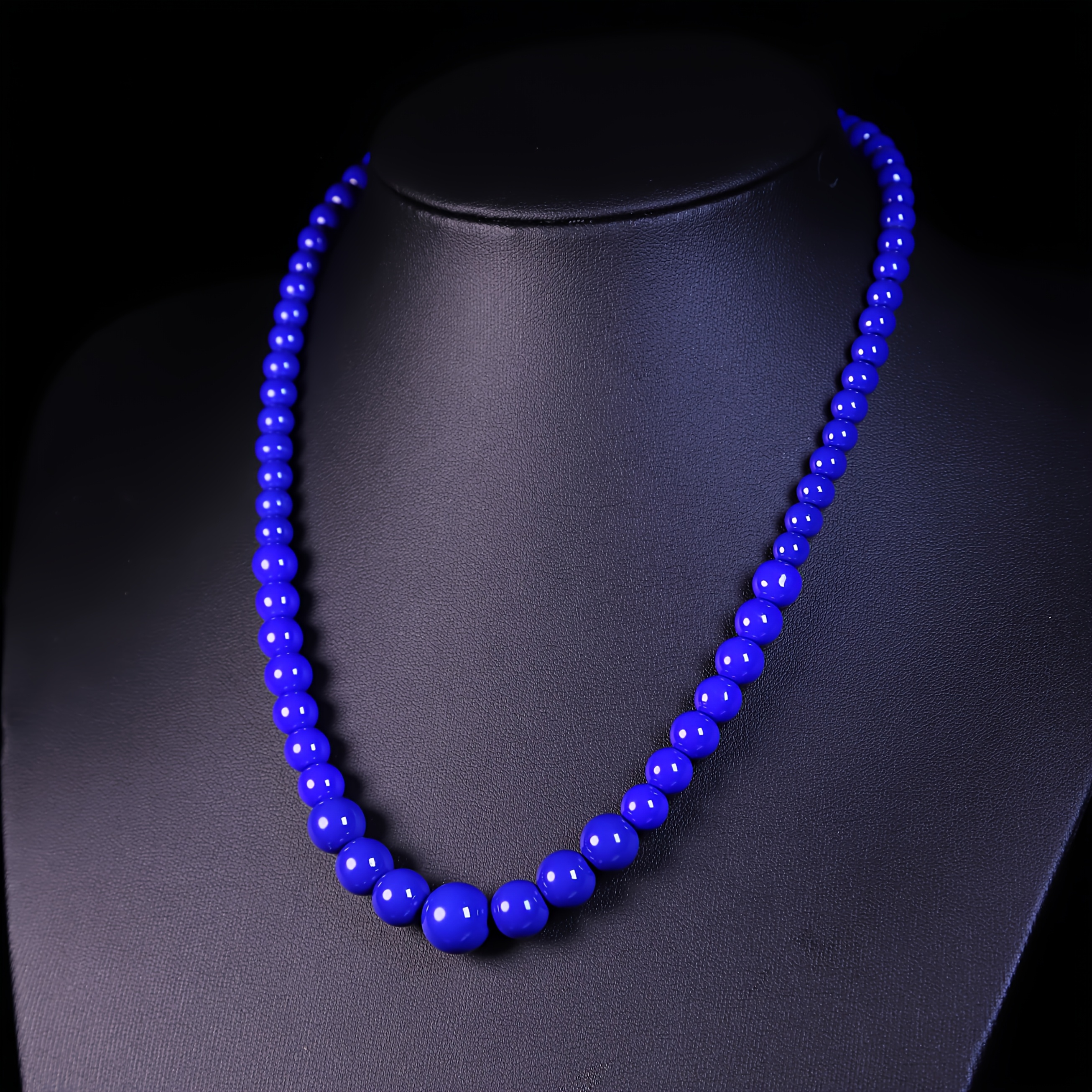 Natural Lapis Lazuli Necklace with Tassel Chain, Gift for Women
